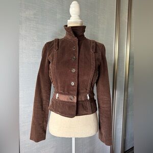 BCBGMaxAzria Dark Brown Corduroy Blazer